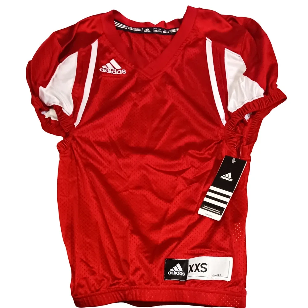 Adidas Climacool Checkdown Football Jersey XXS Men Power Red White Pull On New